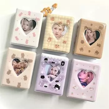 3 Inch Love Photo Storage Album Star Card Transparent Inner Page Collection Album Hollow Photocard Polaroid Holder Book