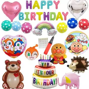 3-й дизайн Anpanman Украшение Воздушный шар Воздушный насос для дня рождения Украшение включено в электронное руководство (Версия для животных)