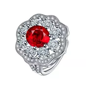 3-каратное цветное кольцо с сокровищами, искусственное выращивание, синтетическое кольцо с красным и желтым изумрудом