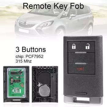 3 кнопки, 315 МГц, интеллектуальный удаленный автомобильный брелок без ключа с чипом PCF7952 NBG009768T
