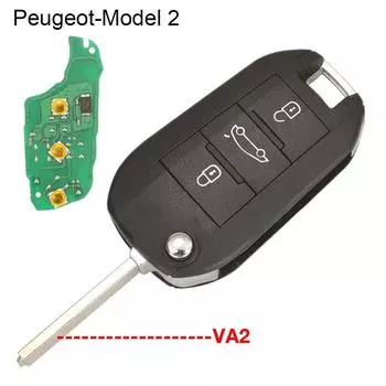 3 кнопки дистанционного ключа-брелока для Peugeot 208 2008 308 508/Citroen C3 C4 C5 Model 2-Peugeot