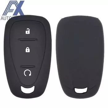 3 кнопки для Chevrolet Spark Equinox Cruze Trax Malibu Verano Traverse 2016-2018 силиконовый чехол для ключа чёрный