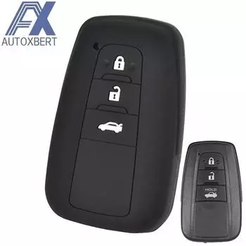3 кнопки для Toyota LC Prado Camry C-HR 2015 2016 2017 2018 силиконовый чехол для дистанционного ключа