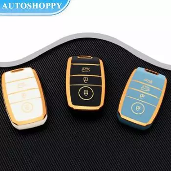 3 кнопки из ТПУ, чехол для дистанционного ключа автомобиля, брелок для KIA Sportage Cerato Optima K2 K3 K4 K5 RIO Picanto Soul Sorento Sedona чёрный