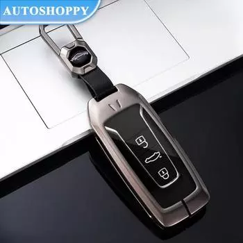 3 кнопки металлические ключевые корпусы цинка для Volkswagen Touareg 2018 - 2021 Smart Remote Clease 360 ° серый