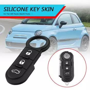 # 3 кнопки откидной дистанционный ключ кожа дистанционный ключ автомобиля панель для Fiat 500 Panda Abarth Pun