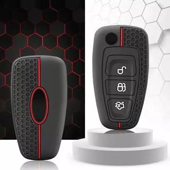 3 кнопки силиконовый автомобильный пульт дистанционного управления брелок чехол для Ford Ranger C-Max S-Max Focus Galaxy Mondeo Transit Tourneo Custom красный
