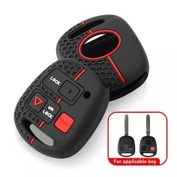 3 кнопки силиконовый чехол для автомобильного брелока чехол кожа для TOYOTA CAMRY RAV4 PRADO COROLLA AVENSIS LAND CRUISER YARIS для Lexus чёрный