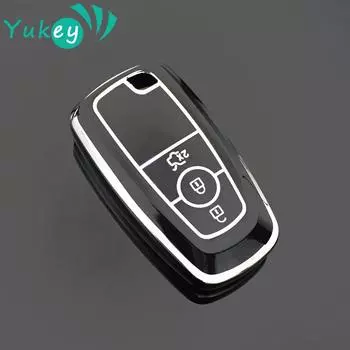 3 кнопки TPU автомобильный пульт дистанционного ключа чехол чехол брелок для Ford Edge Fusion Mustang Explorer F150 F250 F350 Ecosport защитный держатель Keyless чёрный