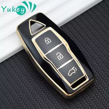 3 кнопки ТПУ чехол для автомобильного ключа брелок для Mitsubishi Outlander 2021 2022 2023 дистанционный защитный чехол-держатель аксессуары чёрный