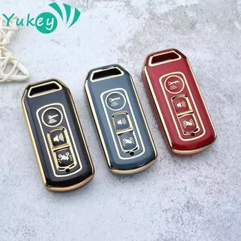 3 кнопки TPU чехол для дистанционного ключа защитный чехол для Honda Xadv 350 Forza 750 300 Sh 350 PCX автомобильный держатель для брелока аксессуары чёрный