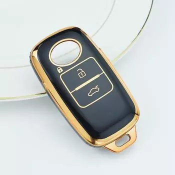 3 кнопки ТПУ дистанционный брелок для ключей автомобиля для Toyota Yaris Ativ Raize Veloz Avanza Rush Rush Daihatsu чехол-держатель протектор Silver Edge Key Case белый