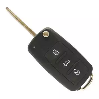 3-кнопочный 434 МГц автомобильный дистанционный брелок с необрезанным лезвием для VW Beetle Caddy