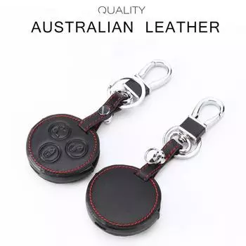 3-кнопочный автомобильный кожаный брелок, защитный чехол для Mercedes Benz SMART Fortwo/Smart City Coupe/Smart Forfour, аксессуары для автомобильных ключей Benz Smart For Two Case чёрный/красный