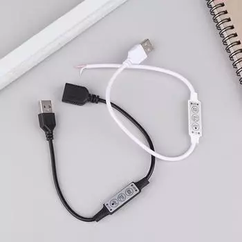 3-кнопочный мини-контроллер одноцветной вспышки светодиодная лента ручной онлайн-диммер 12-24 В чёрный