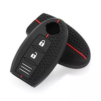 3-кнопочный откидной пульт дистанционного управления смарт-брелок силиконовый чехол для автомобиля чехол для Nissan Qashqai Skyline Juke Alissa X-trail Keyless Protector красный