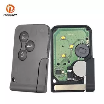 3-кнопочный пульт дистанционного управления, печатная плата, ультразвуковой черный смарт-ключ, чип 433 МГц ID46, автомобильные аксессуары для Renault Megane Scenic 2003-2008