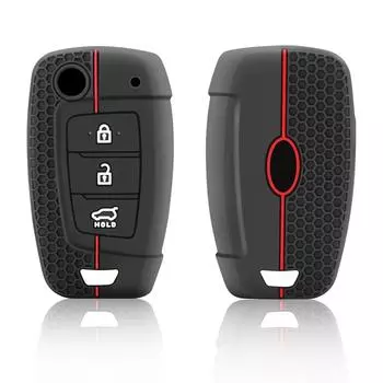 3-кнопочный силиконовый автомобильный брелок дистанционного управления чехол для Hyundai Solaris 2 Elantra i30 i35 i40 Tucson Kona 2015 2016 2017 2018 чёрный