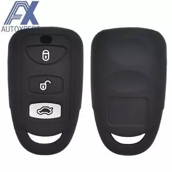 3-кнопочный силиконовый чехол для дистанционного ключа для Hyundai Elantra Sonata Veloster для Kia Optima чёрный