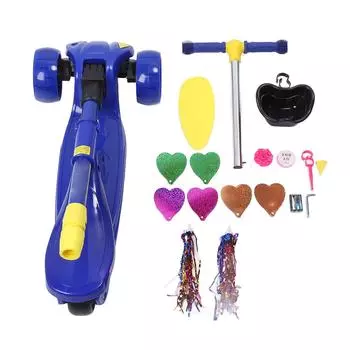 3-колесный детский самокат с седловой подсветкой и музыкой, самокат для малышей с шириной шин 5 см и регулируемой высотой для