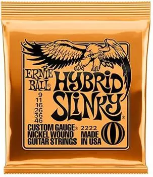 [3 комплекта] ERNIE BALLErnie Ball 2222 [09-46] HYBRID SLINKY струны для электрогитары
