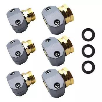 3 комплекта, легко подключать и отключать - латунный ремонтный комплект для быстрого и легкого подключения шланга, ремонтный соединитель