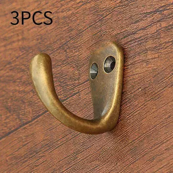 3 комплекта настенных крючков для пальто, латунная фурнитура, входная группа золотистый