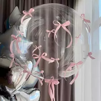 3 комплекта розовых бантов на день рождения, воздушные шары на помолвку, плавающие воздушные шары на день святого валентина, латексные свадебные вечеринки, реквизит для фотографий, украшения