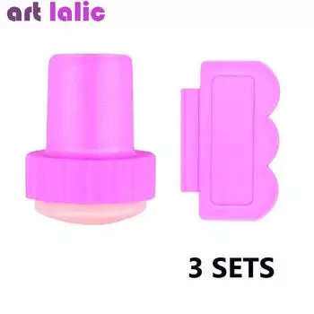 3 комплекта, розовый штамп, пластиковый дизайн ногтей, набор скребков для дизайна ногтей, набор «сделай сам», лак для красоты, трансферная печать, маникюрные инструменты
