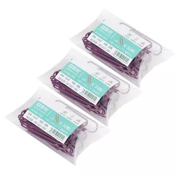 3 комплекта скрепок для бумаги с цветным покрытием для креативного стиля, стандартные офисные принадлежности, большие