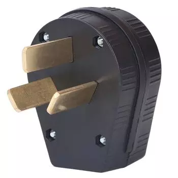 3-контактный промышленный прямой штекер с латунными контактами, штекерный разъем, стандарт США 50A 125 В/250 В