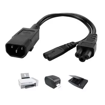3-контактный разъем IEC320-C14 «папа» к IEC320-C7 + C5 «мама» адаптеры шнур Y-образный разветвитель преобразователи мощности кабель удлинитель