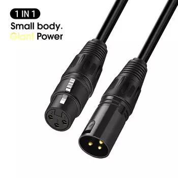 3-контактный разъем XLR для симметричного микрофона, аудиокабель премиум-класса длиной 1,8 м