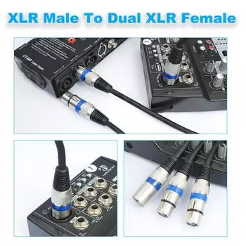 3-контактный штекер на двойной гнездовой разъем Y-разветвители 50 см, адаптеры, кабель, провод для усилителей, наушников красный