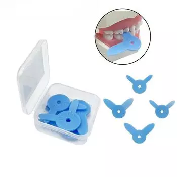 3 коробки стоматологических резиновых линеек для измерения зубной щели стоматологических межзубных клиньев вспомогательные инструменты стоматолога 4 шт./набор 3 boxes синий