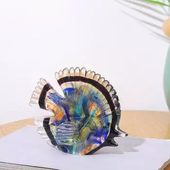 3 красочных хрустальных стеклянных фигурки рыб-клоунов, миниатюрные выдувные вручную скульптуры рыб, аксессуары для домашнего декора, рождественский подарок