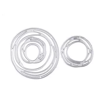 3 круга рамка металл серебристый трафарет тиснение резка штампы для скрапбукинга бумага альбом карты изготовление серебряный