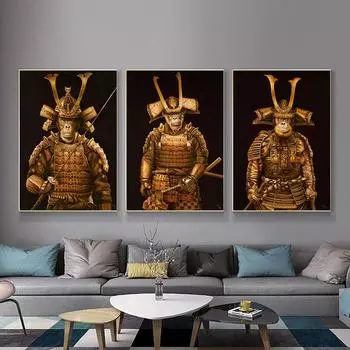 3 крутых постера с обезьянами, классический общий обезьяний доспех, орангутан, холст, картина с животными, настенное искусство для декора гостиной, Cuadros 21cm30cm NoFrame