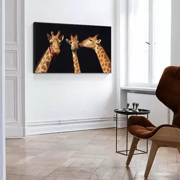 3 Ksing жирафы настенная картина маслом милый постер с животными Cuadros настенный художественный принт детская комната картина украшение дома 21cm30cm NoFrame