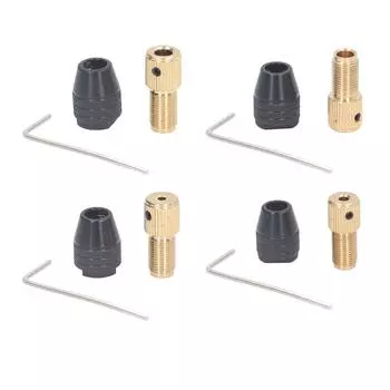 3-кулачковый сверлильный патрон, вращающийся инструмент, самозатягивающаяся цанга, прямые линии, удлинитель, набор шестигранных ключей 2.0mm Hole