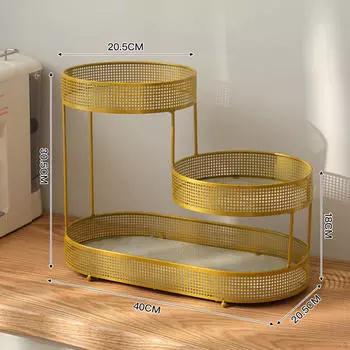 3 Layer Fruit Basket Bowl Metal Wire Kitchen Countertop Rack for Onion L