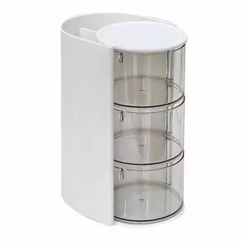 3-Layer Makeup Brush Holder Transparent INS Jewelry Organizer Box Dustproof Large Capacity Cosmetic Storage Box Powder Puff