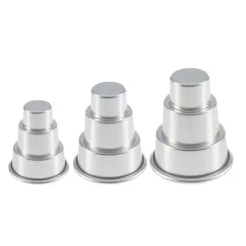 3-слойный круглый шаблон для торта, многоцелевая антипригарная форма для кексов своими руками, практичные кухонные инструменты для выпечки