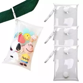 3 ленты Конгина) Прямоугольный прозрачный мешочек из ПВХ Гача Прозрачный мешочек из ПВХ Мини-прозрачный мешочек Кукольный брелок