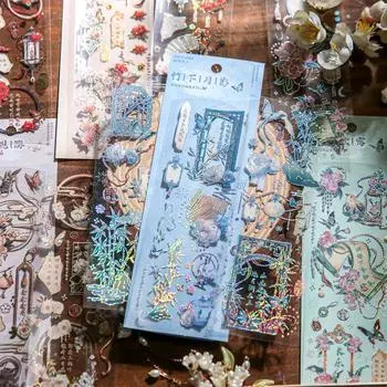 3 листа ПВХ с тиснением золотого тиснения наклейки для скрапбукинга DIY декоративный материал коллаж журнала