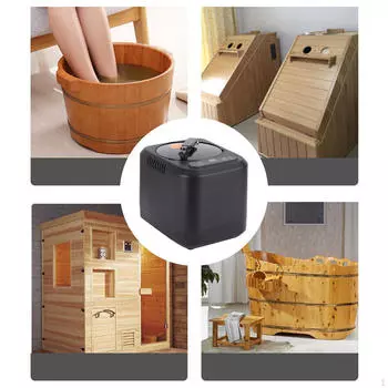 3 литра паровая баня-пароварка для сауны, вилка EU 220 В, ванная комната с пультом дистанционного управления, черный цвет чёрный