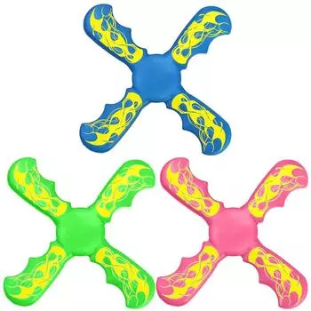 3-лопастной бумеранг, интерактивные летающие диски, забавная трехлопастная игрушка-бумеранг, декомпрессия для дошкольного образования зелёный