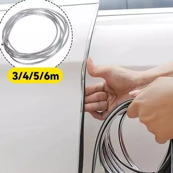 3 м/4 м/5 м/6 м кромка двери автомобиля царапины кондиционер автомобильный выход декоративная полоса сетка молдинг отделка протектор хром UStyle