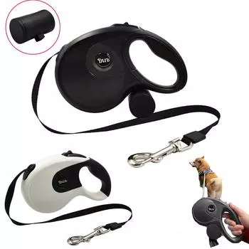 3 м, 5 м, 8 м, выдвижной поводок для собак, кошек, прочный нейлоновый тяговый канат для домашних животных, автоматические гибкие поводки для щенков, поводок для бульдога, Тедди, чихуахуа 3M белый