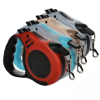 3 м 5 м выдвижной поводок для собак маленьких собак кошек рулетка длинный прочный автоматический нейлоновый поводок для кошек веревка для щенков выдвижной ремень принадлежности для чихуахуа 3M ярко-розовый